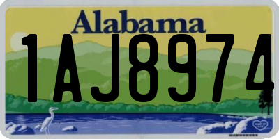 AL license plate 1AJ8974