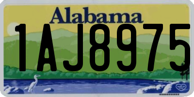 AL license plate 1AJ8975