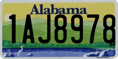 AL license plate 1AJ8978