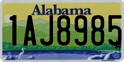 AL license plate 1AJ8985