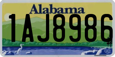 AL license plate 1AJ8986