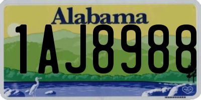 AL license plate 1AJ8988