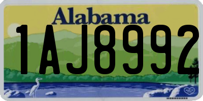 AL license plate 1AJ8992