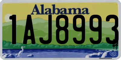 AL license plate 1AJ8993