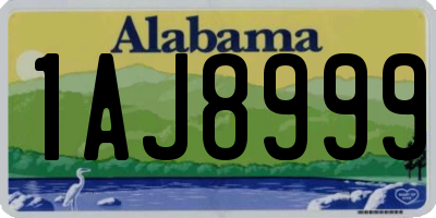 AL license plate 1AJ8999