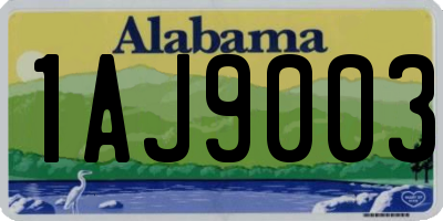 AL license plate 1AJ9003