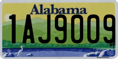 AL license plate 1AJ9009