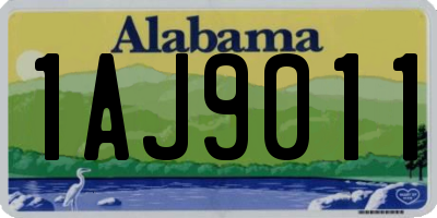 AL license plate 1AJ9011