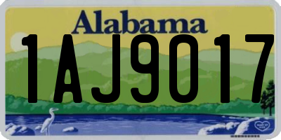 AL license plate 1AJ9017