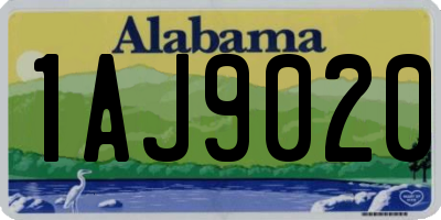 AL license plate 1AJ9020