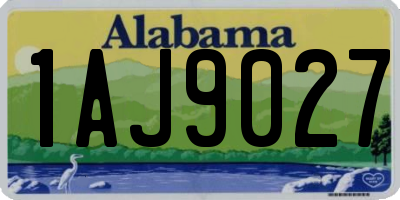 AL license plate 1AJ9027