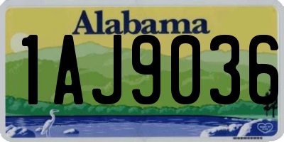 AL license plate 1AJ9036