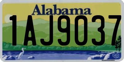 AL license plate 1AJ9037