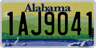 AL license plate 1AJ9041