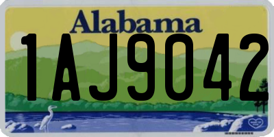 AL license plate 1AJ9042