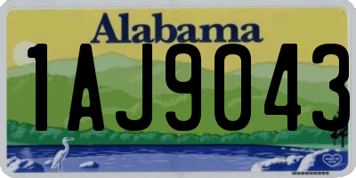 AL license plate 1AJ9043