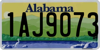 AL license plate 1AJ9073