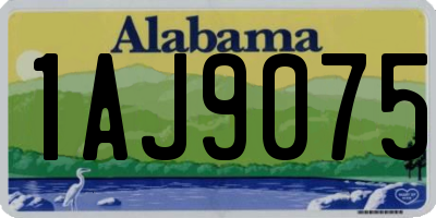 AL license plate 1AJ9075