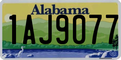 AL license plate 1AJ9077