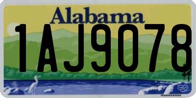 AL license plate 1AJ9078