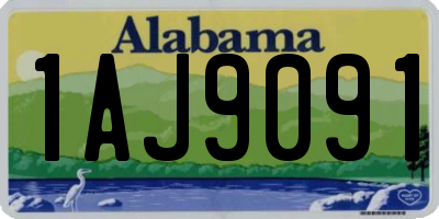 AL license plate 1AJ9091