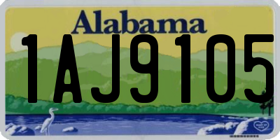 AL license plate 1AJ9105