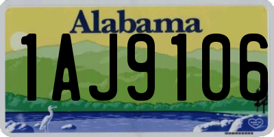 AL license plate 1AJ9106