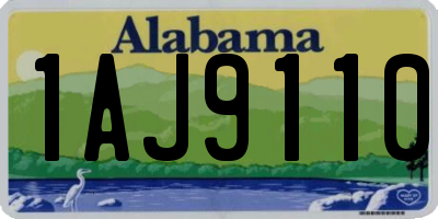 AL license plate 1AJ9110