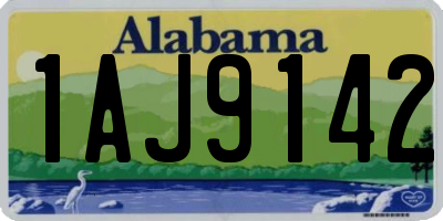 AL license plate 1AJ9142