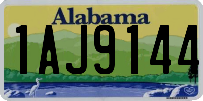 AL license plate 1AJ9144