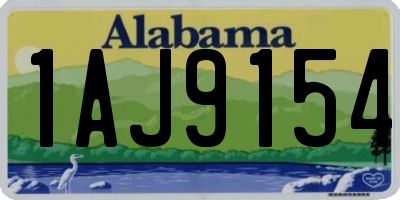 AL license plate 1AJ9154