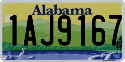 AL license plate 1AJ9167