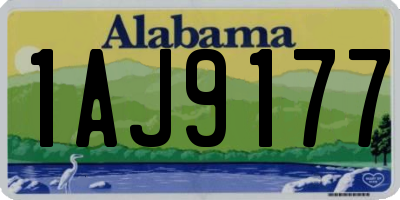 AL license plate 1AJ9177