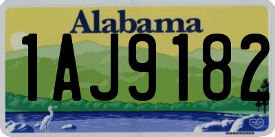 AL license plate 1AJ9182