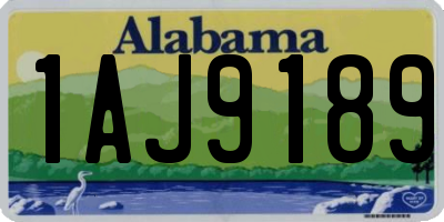 AL license plate 1AJ9189