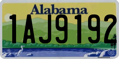 AL license plate 1AJ9192