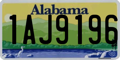 AL license plate 1AJ9196