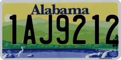 AL license plate 1AJ9212