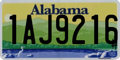 AL license plate 1AJ9216