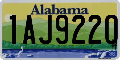 AL license plate 1AJ9220