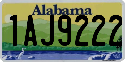 AL license plate 1AJ9222