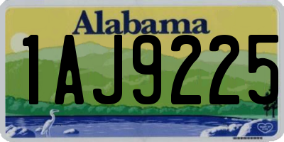 AL license plate 1AJ9225