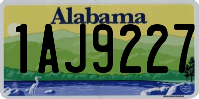 AL license plate 1AJ9227