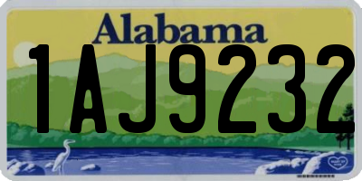 AL license plate 1AJ9232