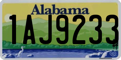 AL license plate 1AJ9233
