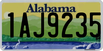 AL license plate 1AJ9235