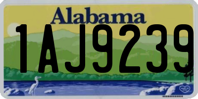AL license plate 1AJ9239