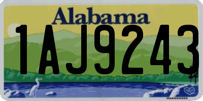 AL license plate 1AJ9243