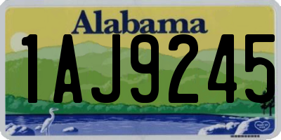 AL license plate 1AJ9245