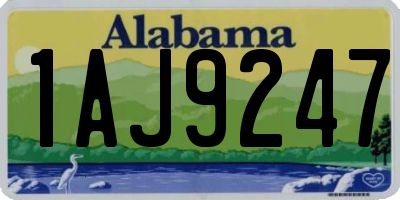 AL license plate 1AJ9247